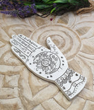 White Hamsa Hand Incense Holder
