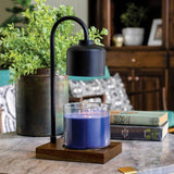 Black & Wood Arched Lamp