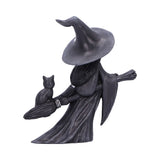 Little Souls | Beam Witch Figurine | Black Cat | Witchcraft | Broomstick