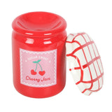 Cherry Jam Jar Ceramic Oil Burner