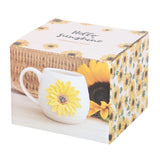 Hello Sunshine Rounded 3D Sunflower Mug