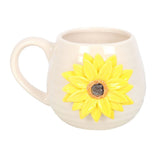 Hello Sunshine Rounded 3D Sunflower Mug