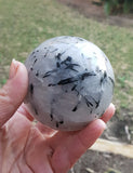 Tourmalinated Quartz Sphere 7cm