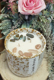 Natural Ceramic Jar Crystal Candle - Black Rose & Oud