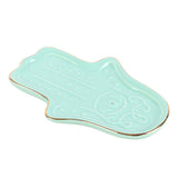 Aqua Blue Hamsa Hand | Incense Holder | Trinket Dish