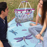 LISA POLLOCK Picnic Rug - Lavender Dragonflies