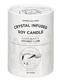 Soy Candle - Crystal Infused - Clear Quartz X Coconut & Lime