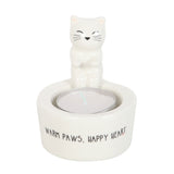 Warm Paws, Happy Heart Tealight Holder | Cat Lovers