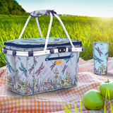 LISA POLLOCK Picnic Basket - Lavender Dragonflies