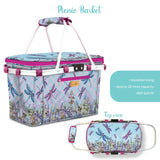 LISA POLLOCK Picnic Basket - Lavender Dragonflies