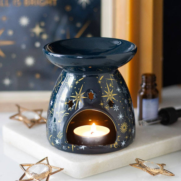 Celestial Ceramic Oil Burner – Midnight Blue