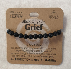 Black Onyx Crystal Bracelet - Grief