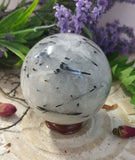 Tourmalinated Quartz Sphere 7cm