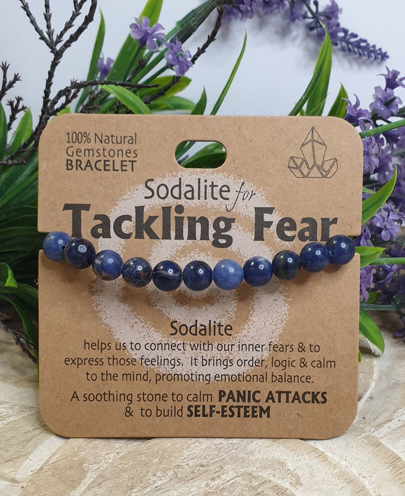 Sodalite Crystal Bracelet - Tackling Fear