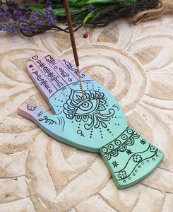 Pastel Hamsa Hand Incense Holder