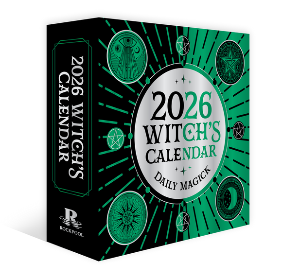 2026 Witch's Calendar packaging with green and black design
