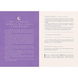 Two pages from a book titled 'My Goddess Summer Wellness Companion' with text and a purple cover.