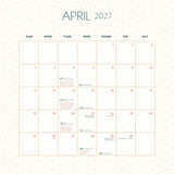 Calendar for April 2027 with a light background