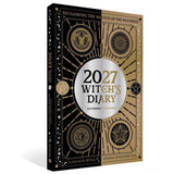 Book titled '2027 Witch's Diary' with magickal design on a white background
