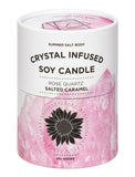 Soy Candle - Crystal Infused - Rose Quartz X Salted Caramel