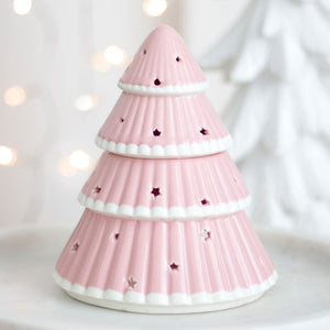 Pink Christmas Tree Oil Burner | Festive Decor