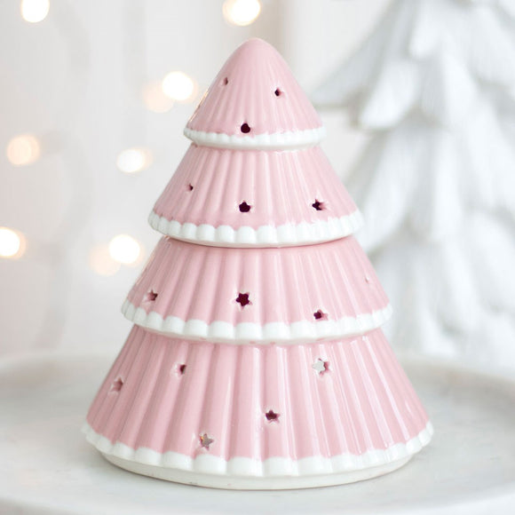 Pink Christmas Tree Oil Burner | Festive Decor