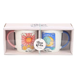 Sun & Moon Celestial Ceramic Mug Set