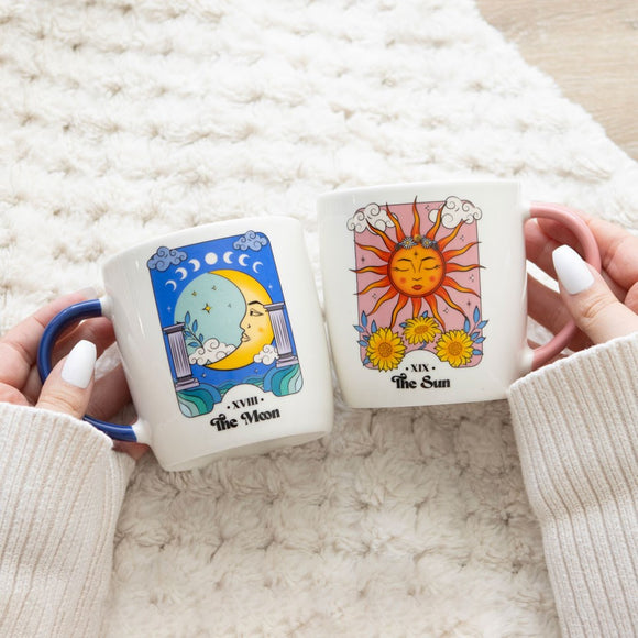 Sun & Moon Celestial Ceramic Mug Set