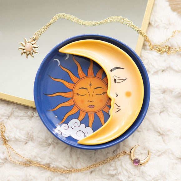 Celestial Dreams Sun & Moon stacking trinket dishes