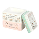 Two decorative boxes with text and illustrations on a white background