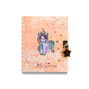 Magical World Coral Unicorn Lock Up Diary