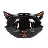 Spooky Black Cat Ceramic Oil Burner