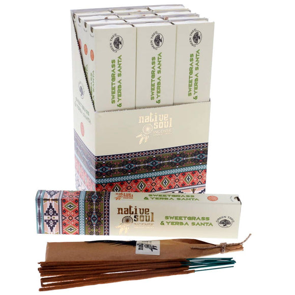 Native Soul Incense 15gms – Sweetgrass & Yerba Santa