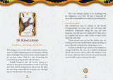 Page from a book or guide featuring a kangaroo illustration and text.