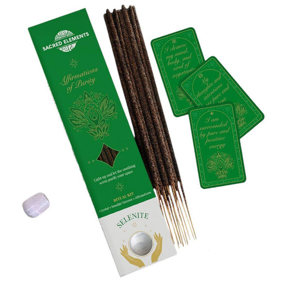 Incense sticks with packaging and cards on a white background