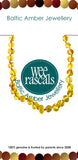Wee Rascals Baltic Amber Jewellery packaging with a necklace design.
