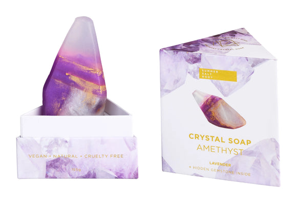 Amethyst Crystal Soap - with hidden gemstone!