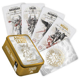 Angel Tarot cards with a gold box on a white background