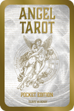 Angel Tarot Pocket Edition book cover with angel illustration and gold border