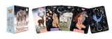 Set of tarot cards with animal illustrations and a box labeled 'Animal Spirit Cards' on a white background.
