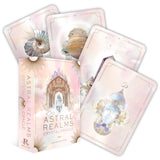 Astral Realms Crystal Oracle cards on a white background