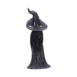 Black witch hat with stars and a moon on a white background