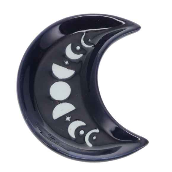 Blue Moon Phase Crescent Moon Ceramic Trinket Dish | Moon Lovers
