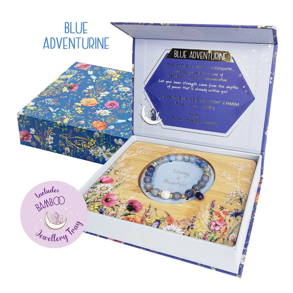 LISA POLLOCK - Crystal Point Bracelet Gift Set - Blue Adventurine