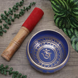 Tibetan Design Purple Singing Bowl | Meditation | Energy Work SBP