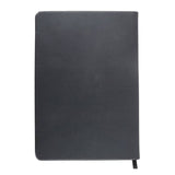 Black notebook on a white background
