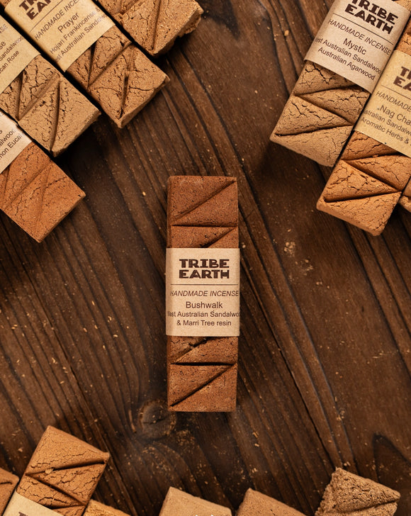 Tribe Earth handmade incense sticks on a wooden surface