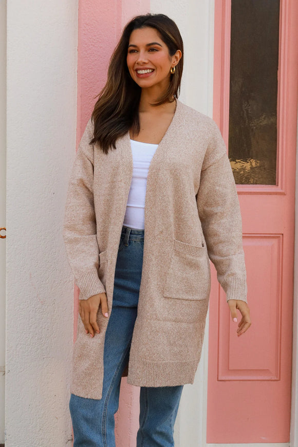 Cassie Oatmeal Knit Cardigan
