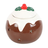 Christmas Pudding Shaped Ceramic Oil Burner, Wax Warmer