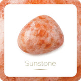 Sunstone stone with a white background